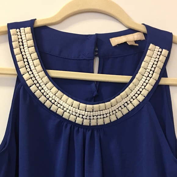 Banana Republic Blue Tank with Decorative detail - Picture 2 of 4